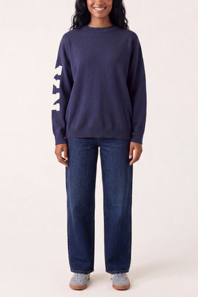 Brooklyn Slogan Knit Jumper