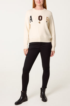 Amour Embellished Knit Jumper