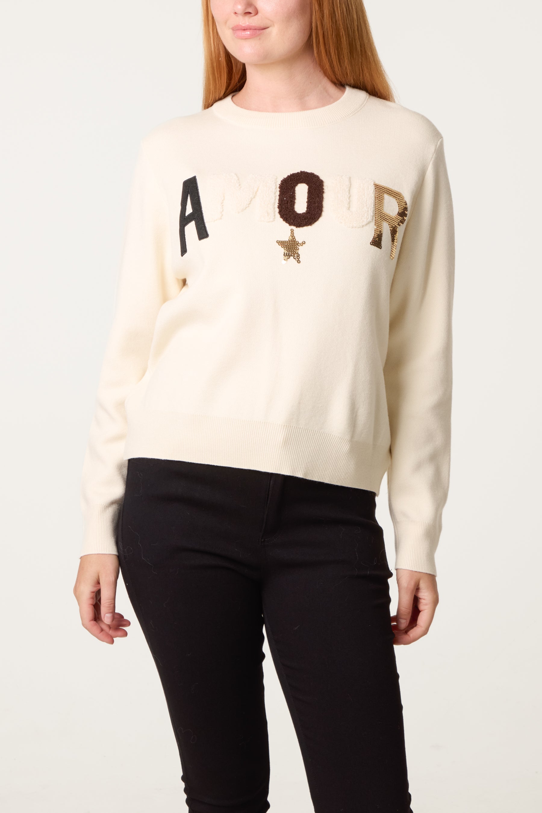 Amour Embellished Knit Jumper
