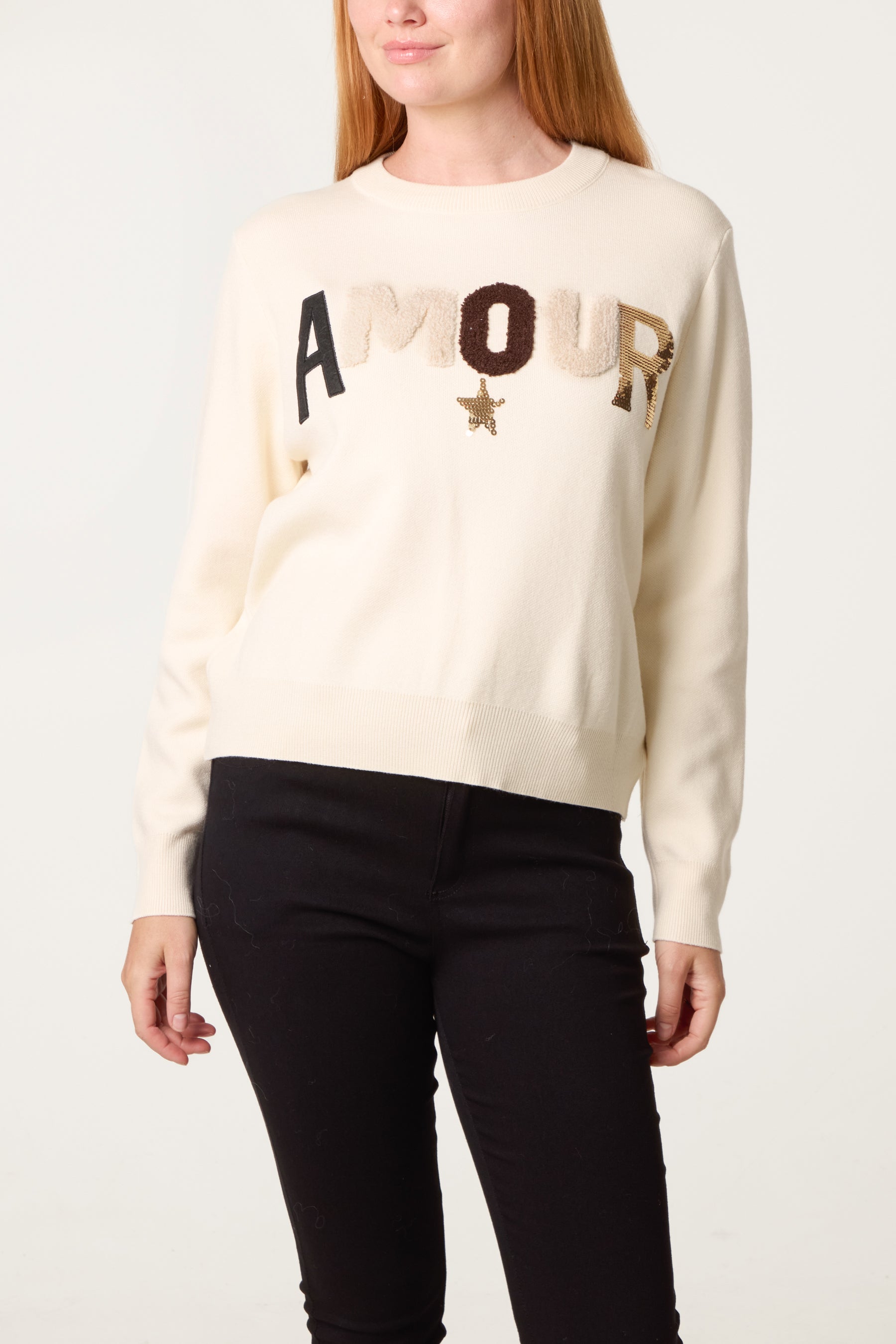 Amour Embellished Knit Jumper