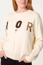 Amour Embellished Knit Jumper