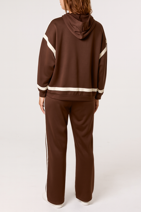 Contrast Stripe Hoodie & Jogger Set