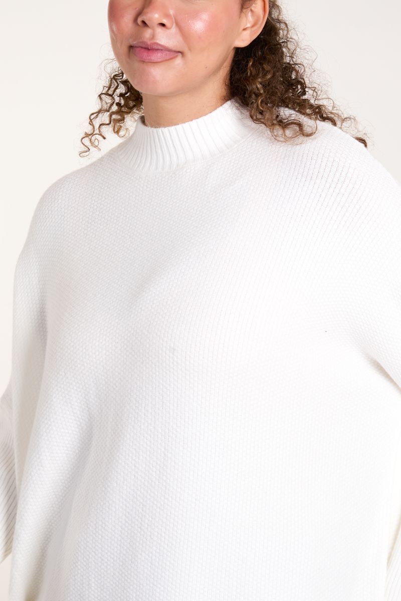 Stand Neck Multi Knit Jumper