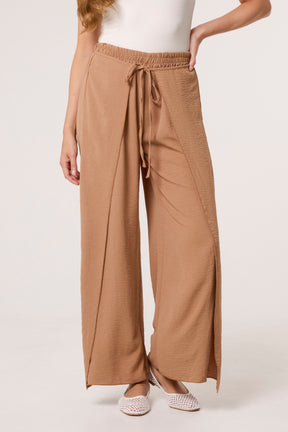 Tied Front Side Split Trousers