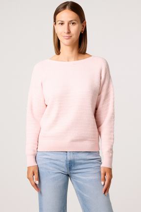 Textured Knit Bow Back Jumper