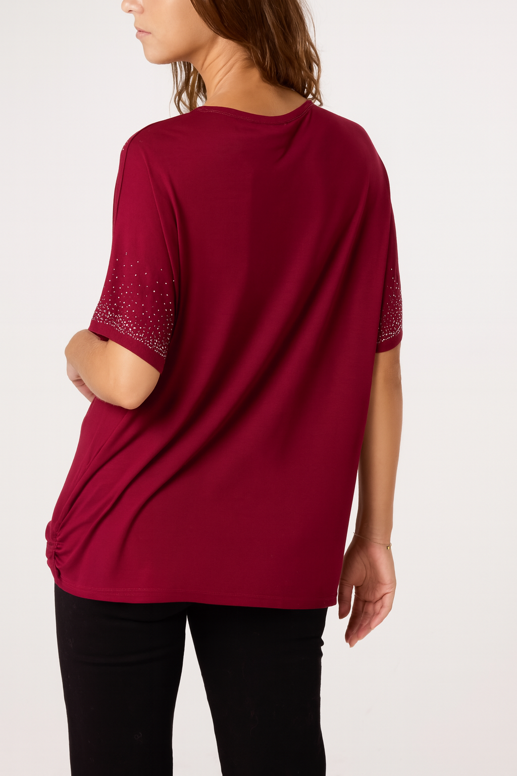 Diamante Embellished Side Cinched Top