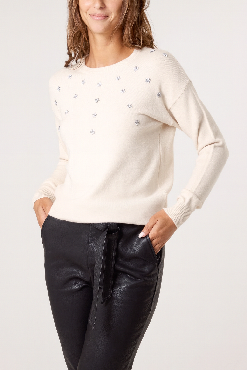 Diamante Ditsy Flower Jumper