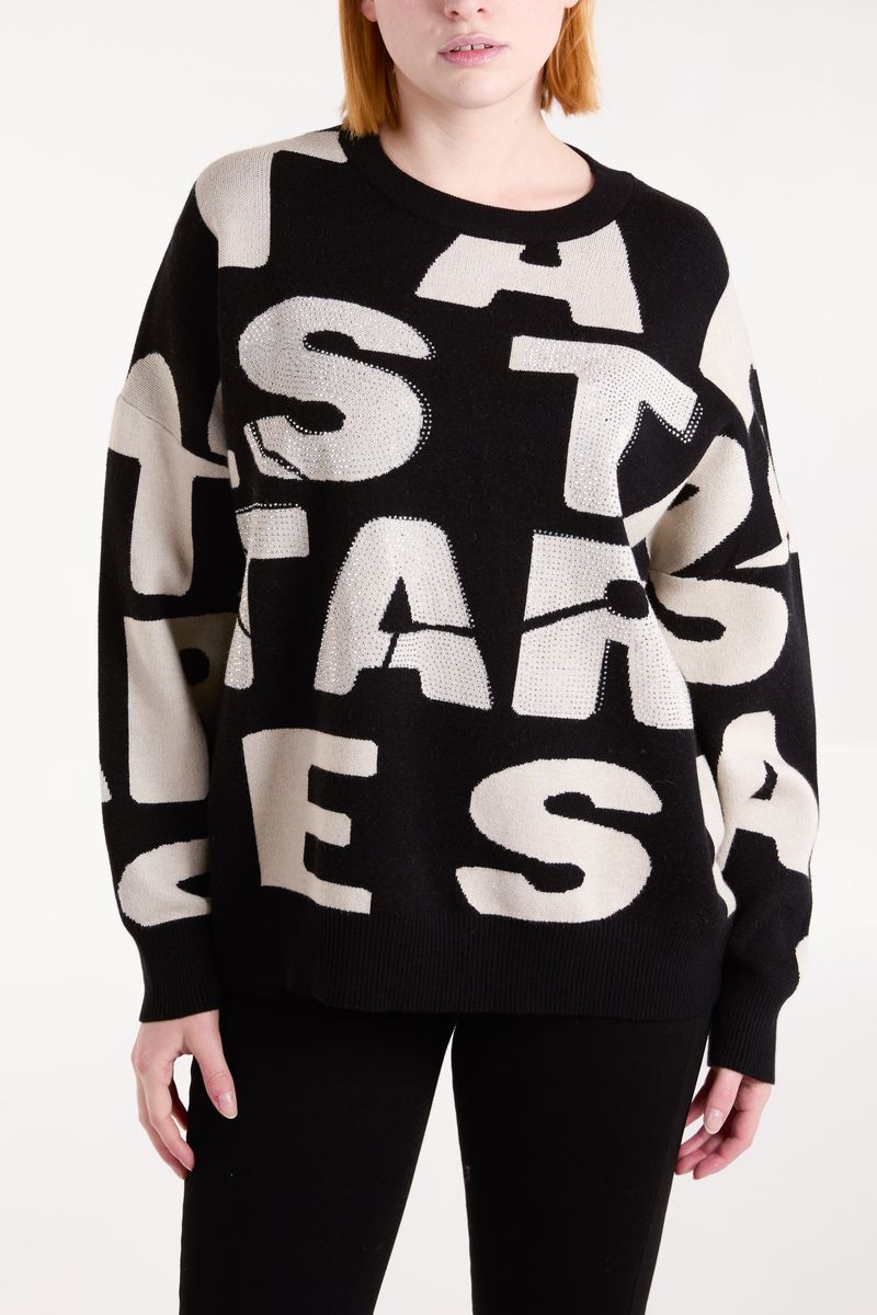 Alphabet Crew Neck Jumper