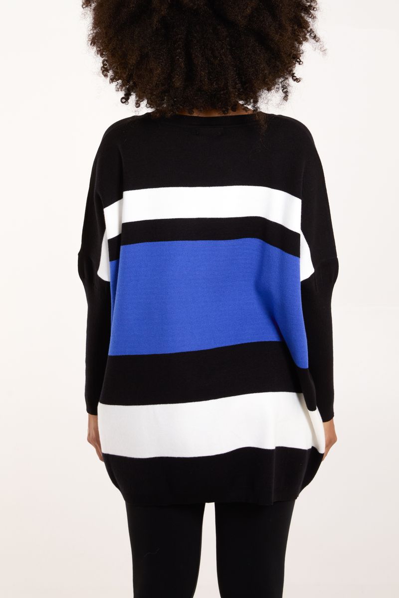 Multi Stripe Colour Block Jumper