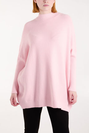 Stand Neck Multi Knit Jumper