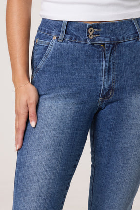 Double Button Waistband Jeans