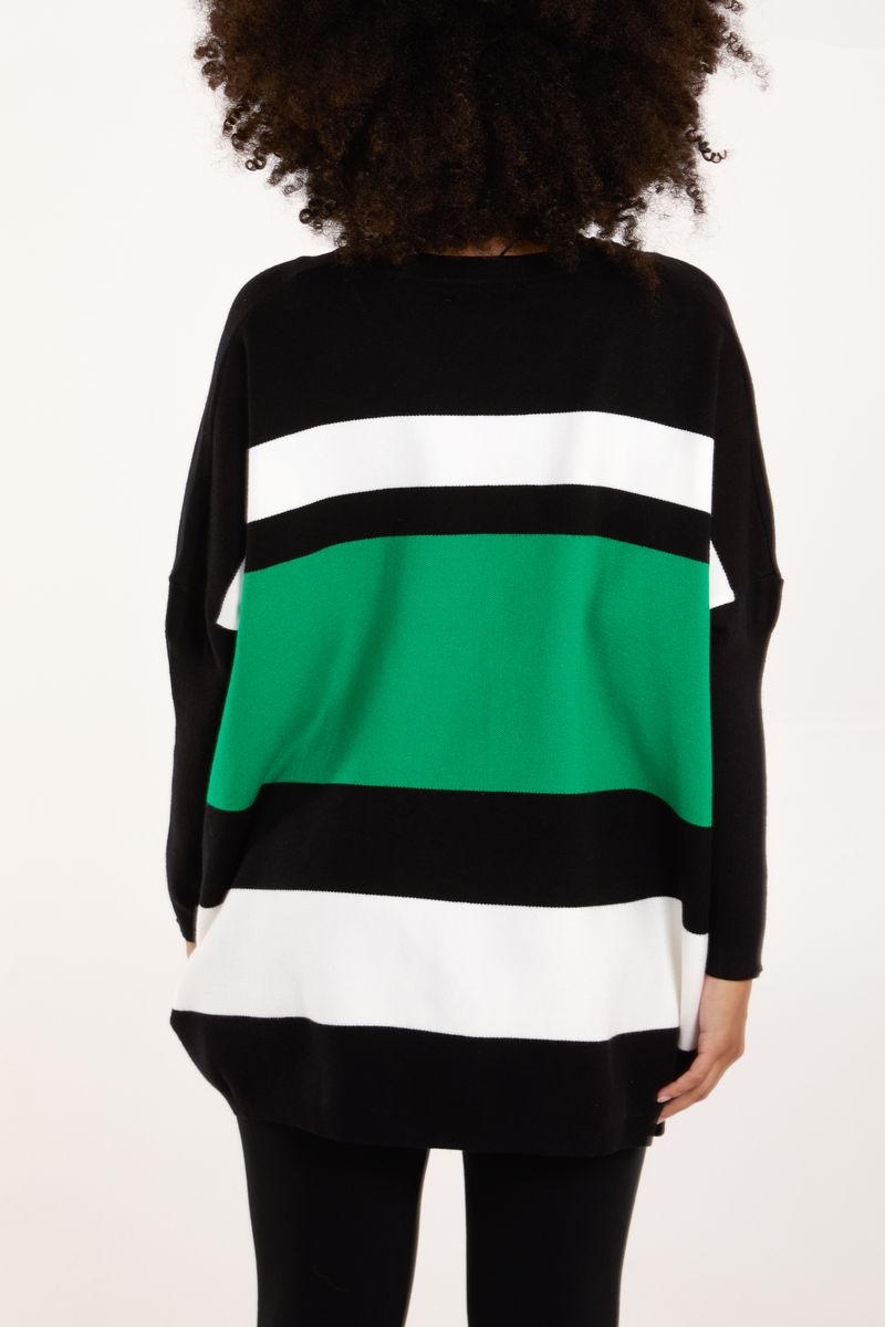 Multi Stripe Colour Block Jumper