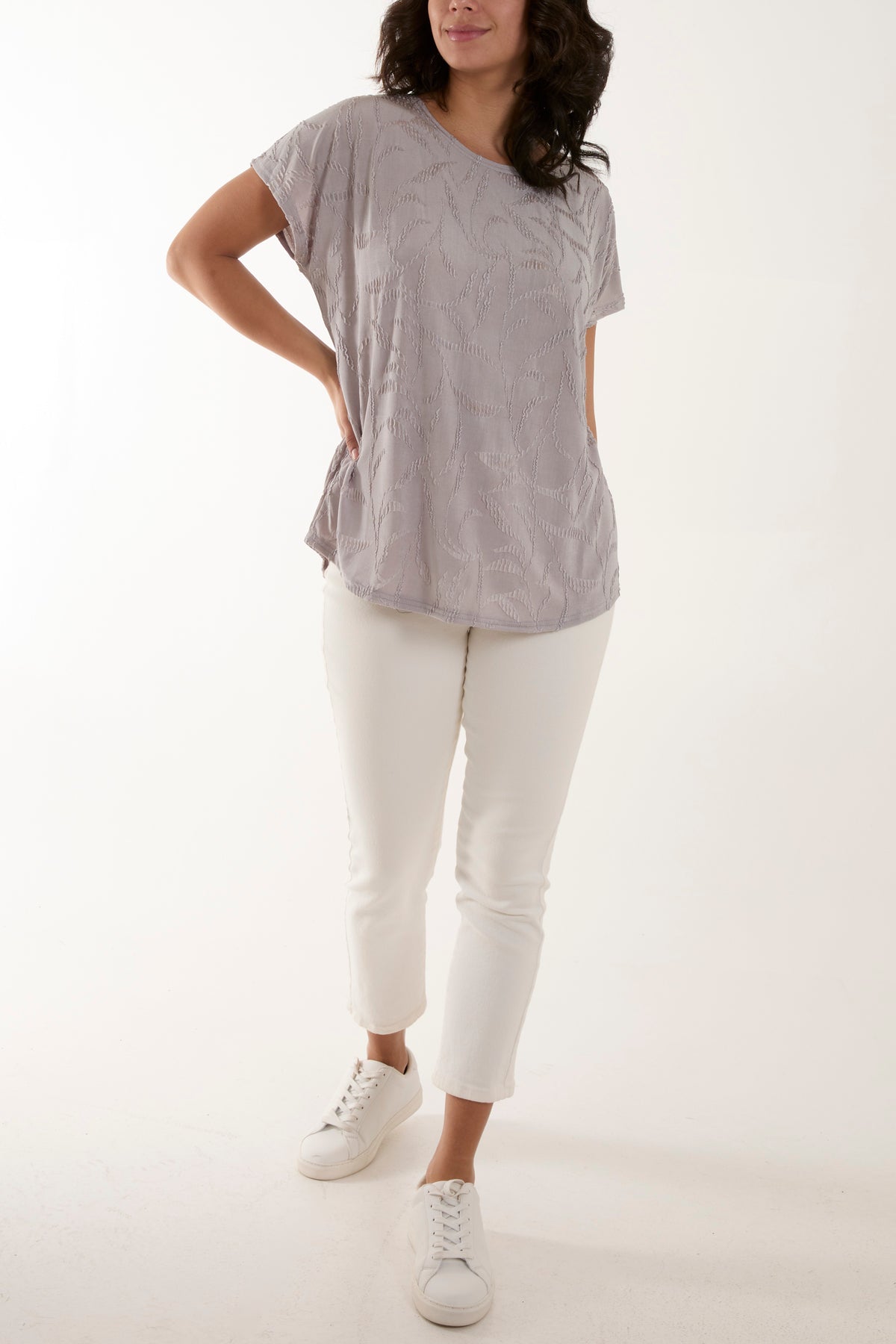 Jaquard Ripple Effect Top