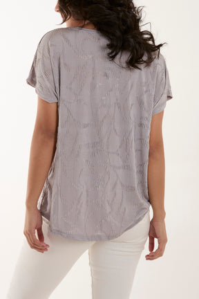 Jaquard Ripple Effect Top
