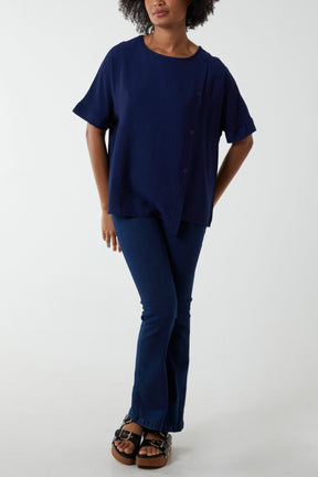 Side Button Detail Tee