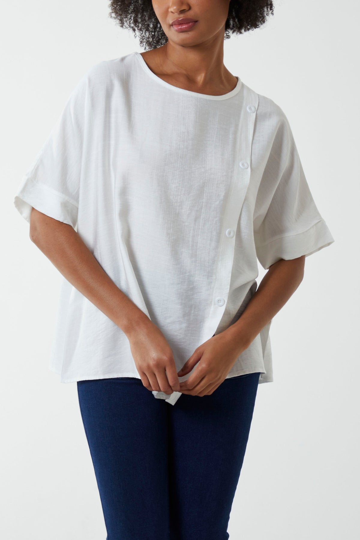 Side Button Detail Tee