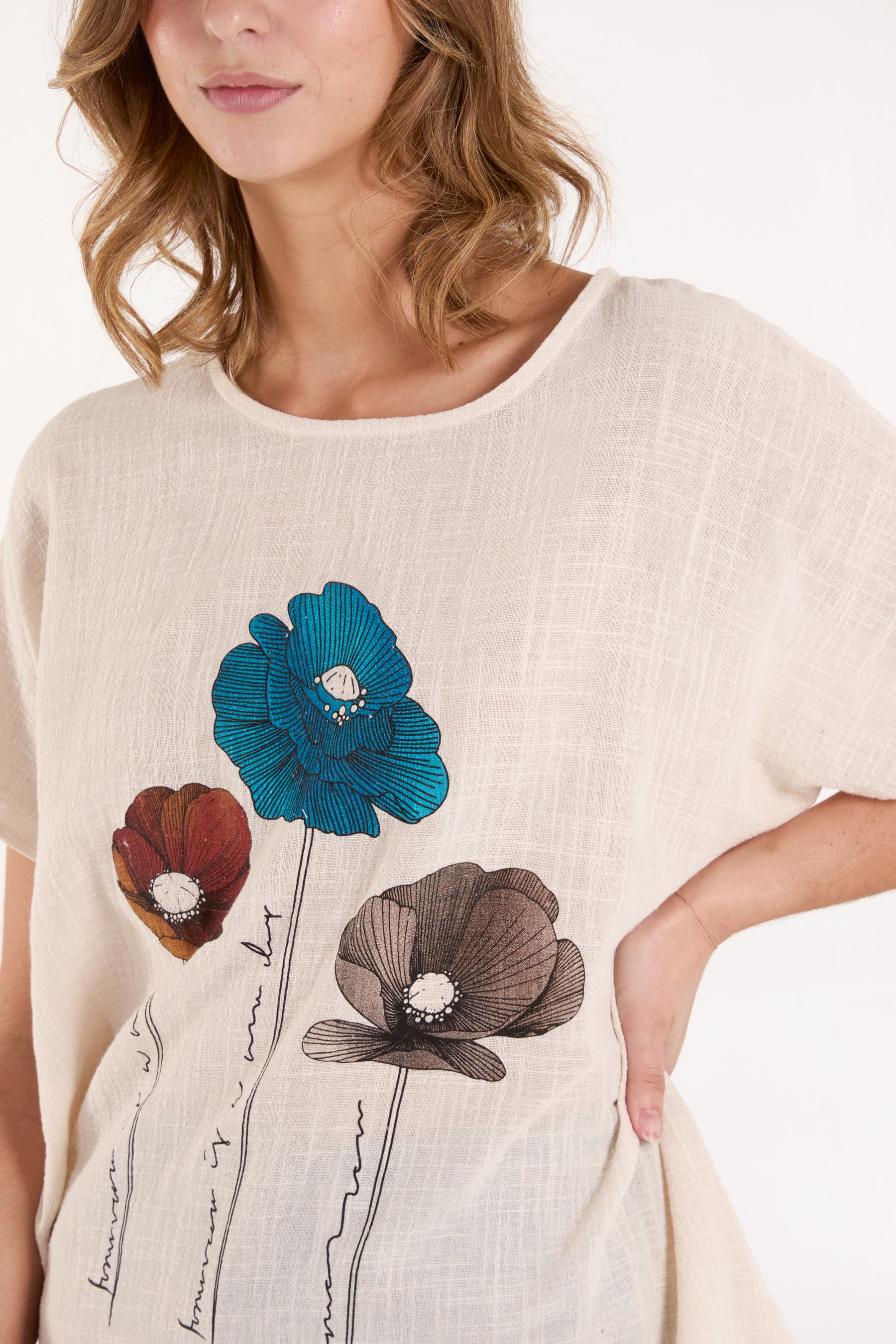 Viscose Flower Top