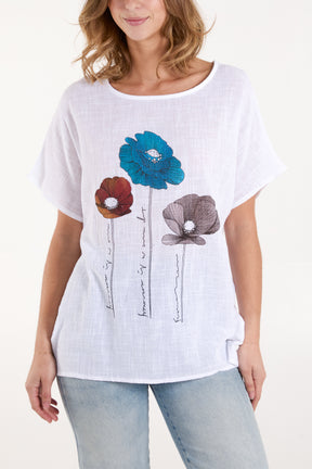 Viscose Flower Top