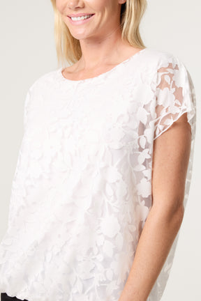 Floral Sheer Overlay Top