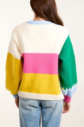 Knit Colourblock Cardigans