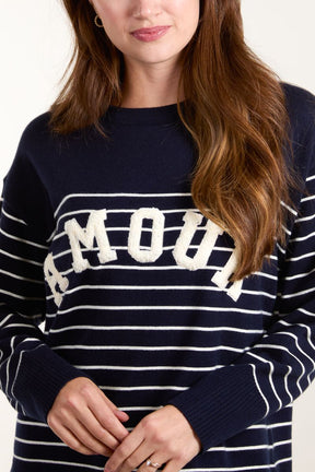 'Amour' Sailor Stripe Jumper