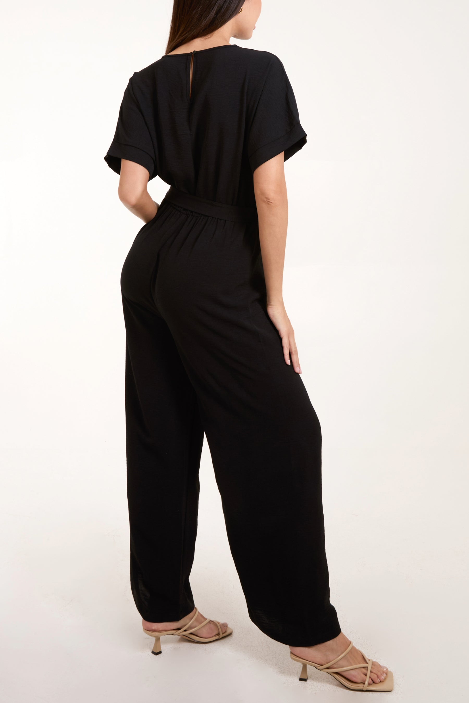 Wide Leg Wrap Jumpsuit