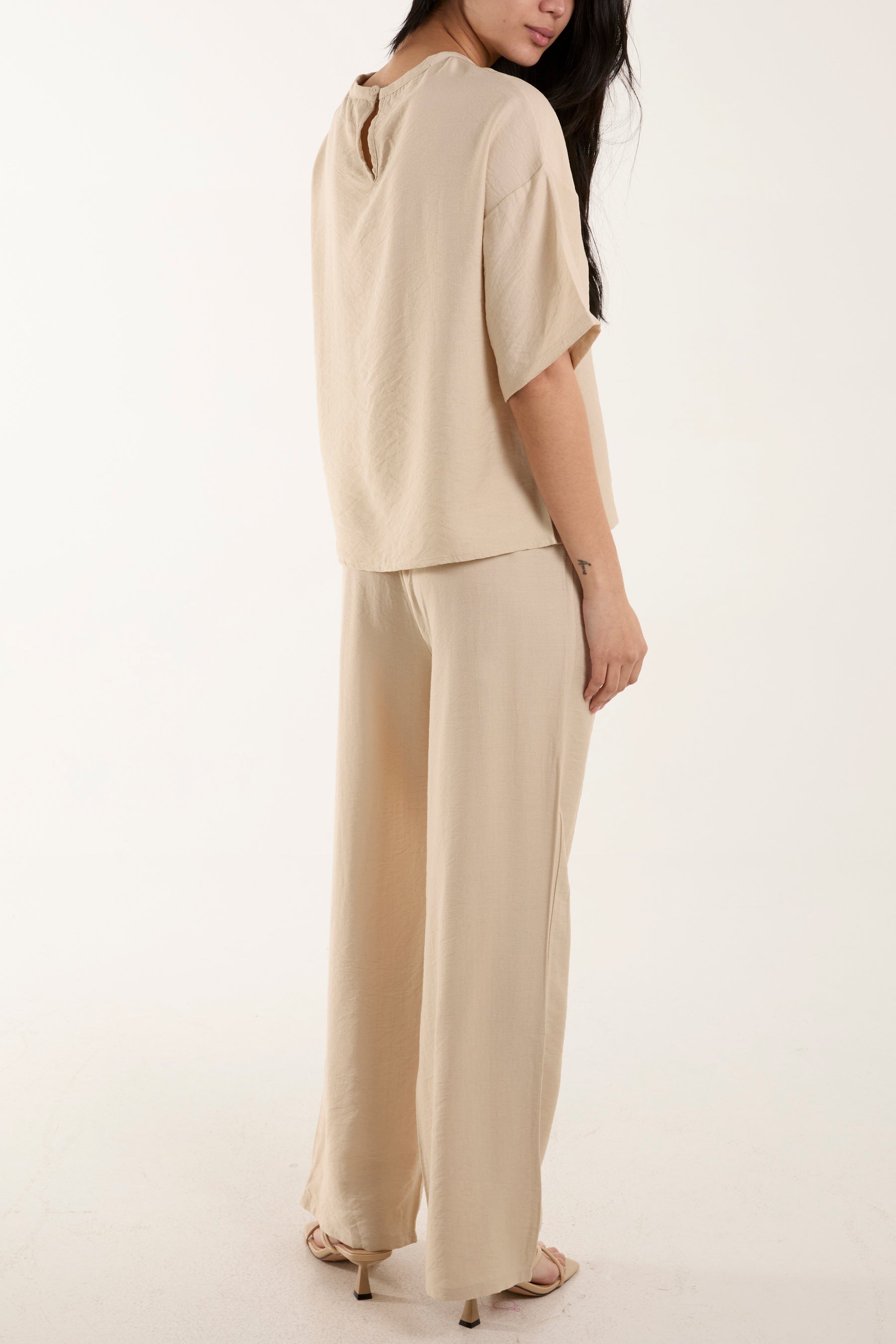 Button Back T-Shirt & Trouser Co-Ord Set