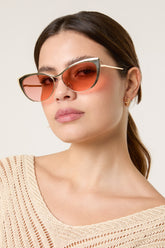 Gold Cat Eye Sunglasses