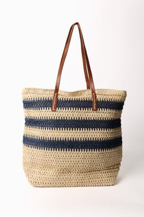 Stripe Woven Tote Bag