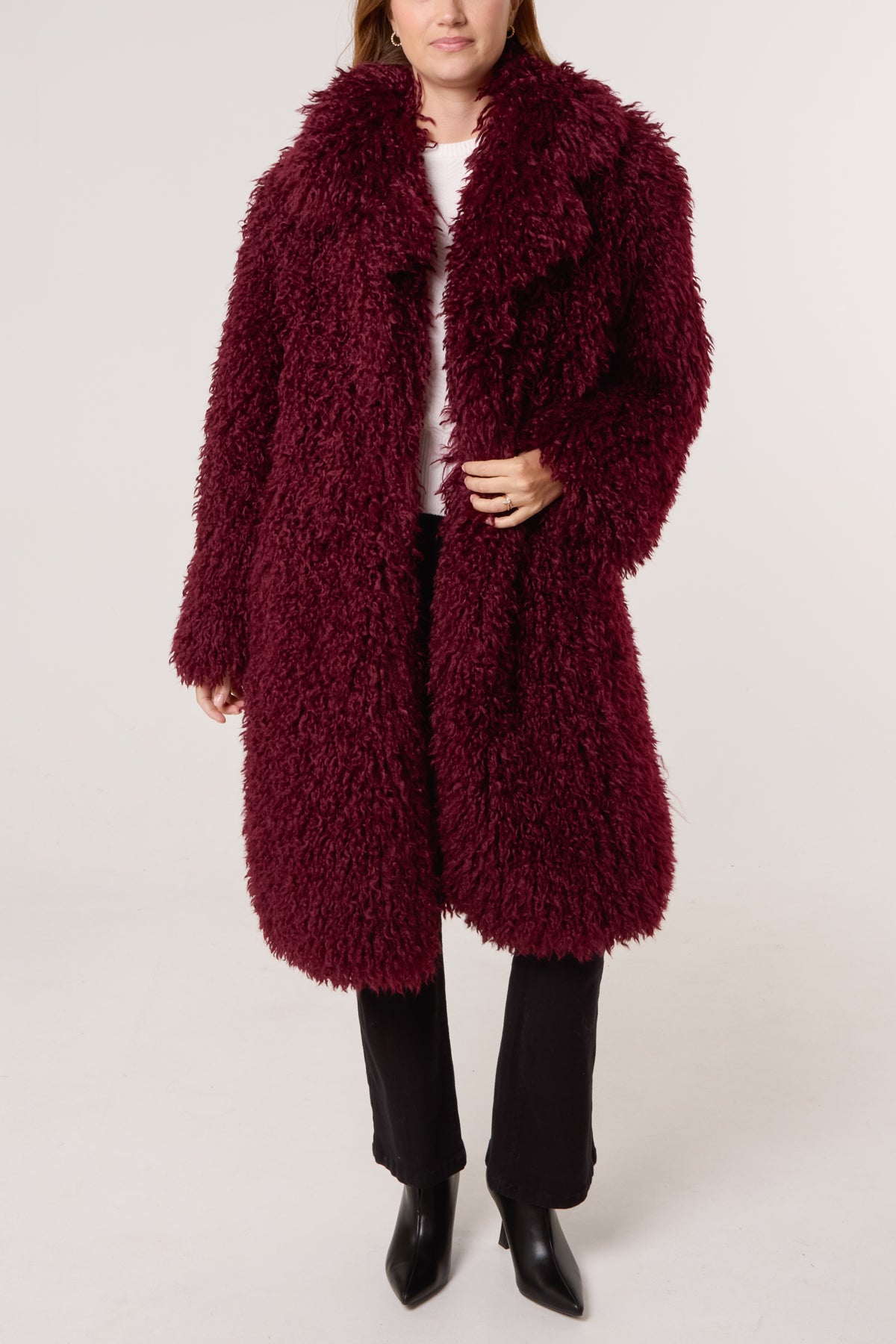 Mongolian Faux Fur Long Coat