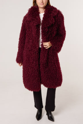 Mongolian Faux Fur Long Coat