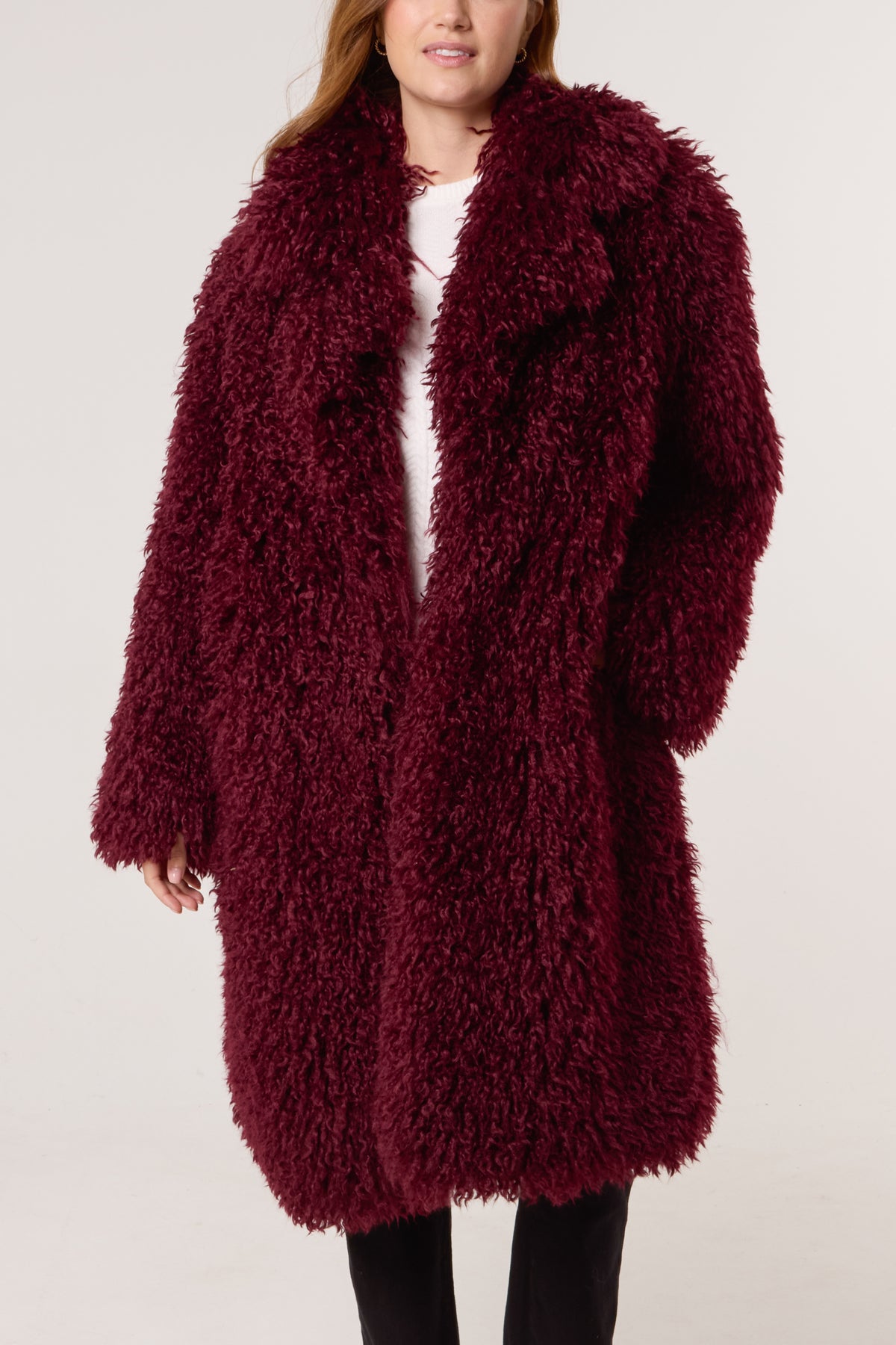 Mongolian Faux Fur Long Coat
