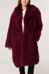 Mongolian Faux Fur Long Coat