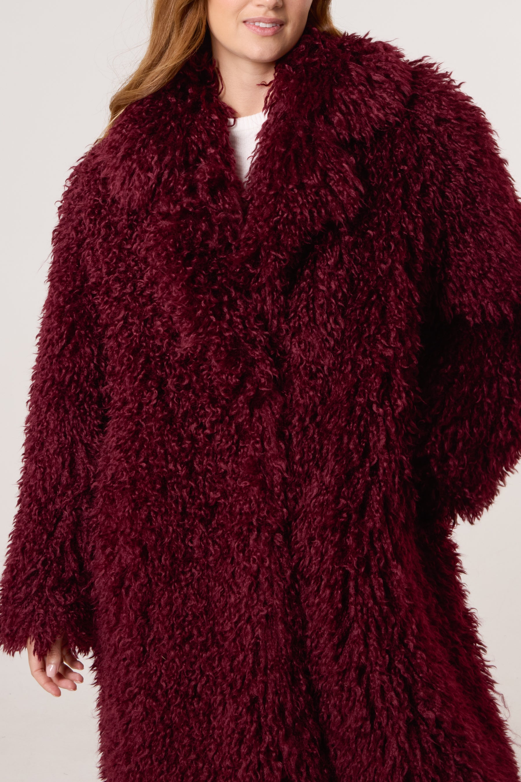 Mongolian Faux Fur Long Coat