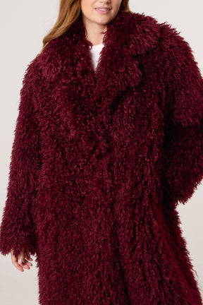 Mongolian Faux Fur Long Coat