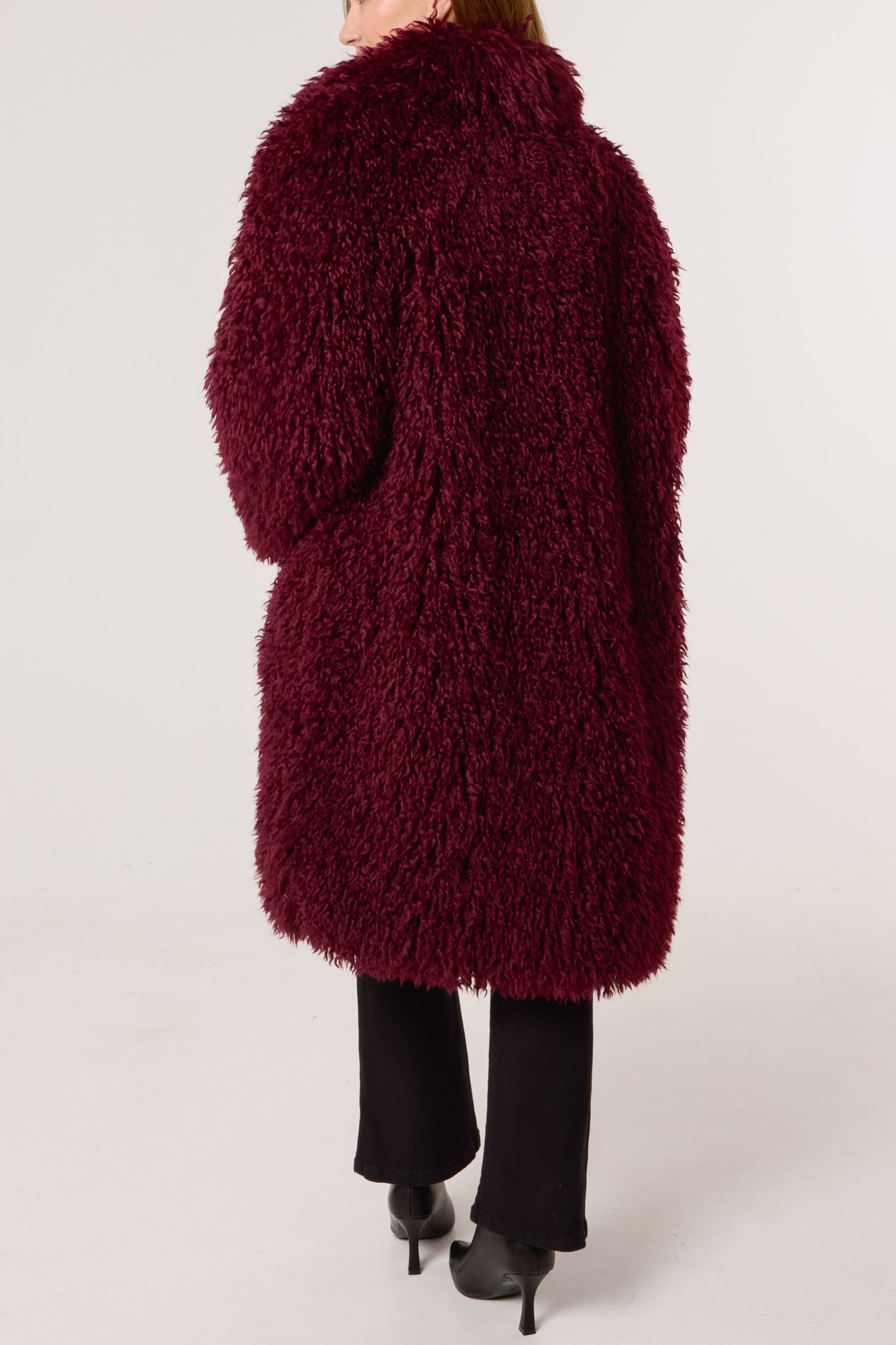 Mongolian Faux Fur Long Coat