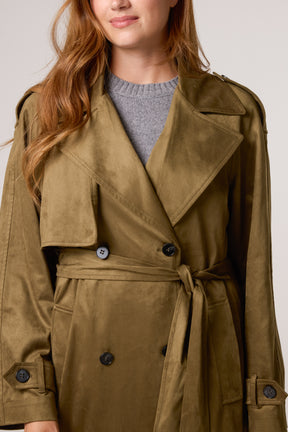 Suede Trench Coat