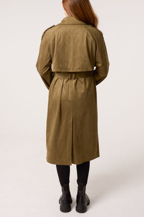 Suede Trench Coat