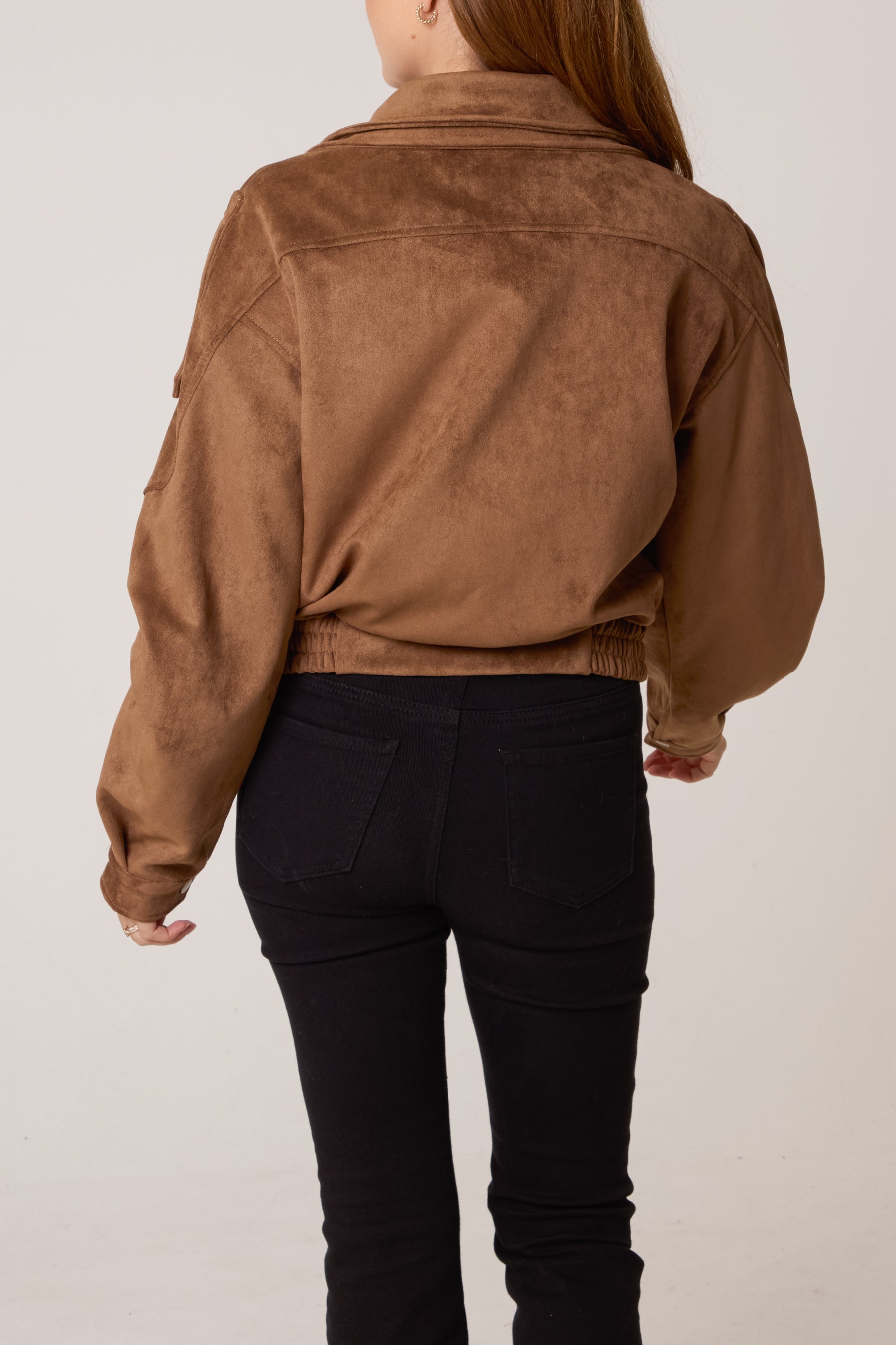 Faux Suede Oversize Jacket
