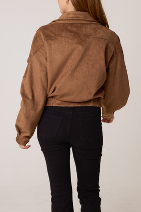 Faux Suede Oversize Jacket