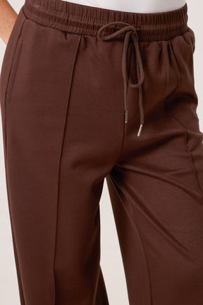 Pintuck Wide Leg Jogger Trousers