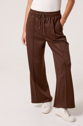 Pintuck Wide Leg Jogger Trouser