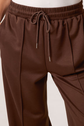 Pintuck Wide Leg Jogger Trousers