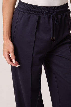 Pintuck Wide Leg Jogger Trousers
