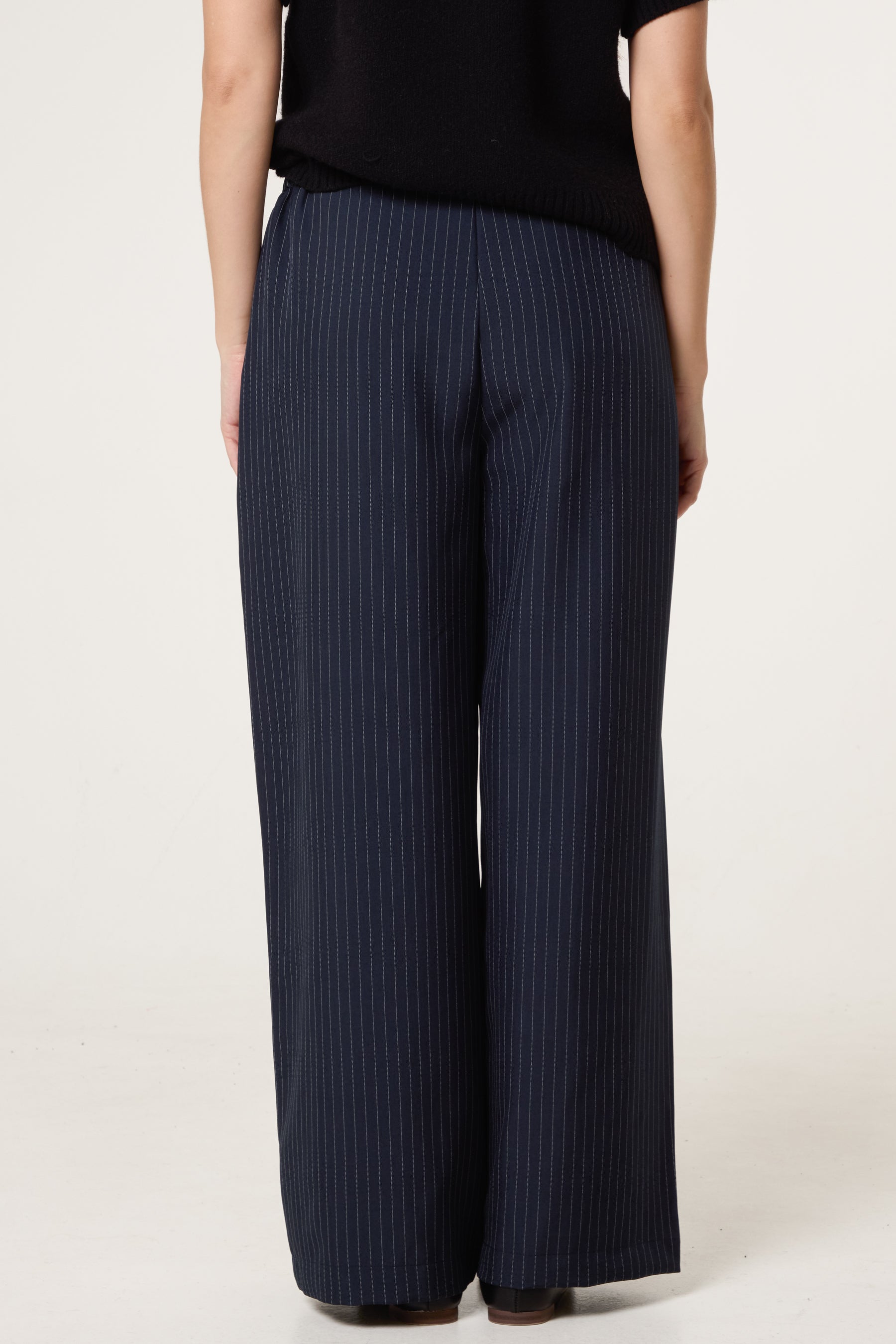 Button Waist Pinstripe Trouser
