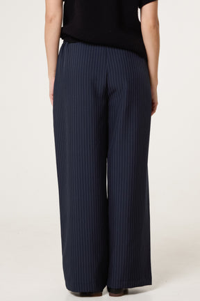 Button Waist Pinstripe Trouser