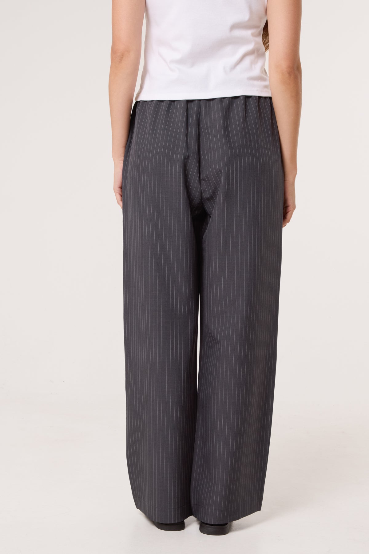 Elasticated Waist Pinstripe Trouser