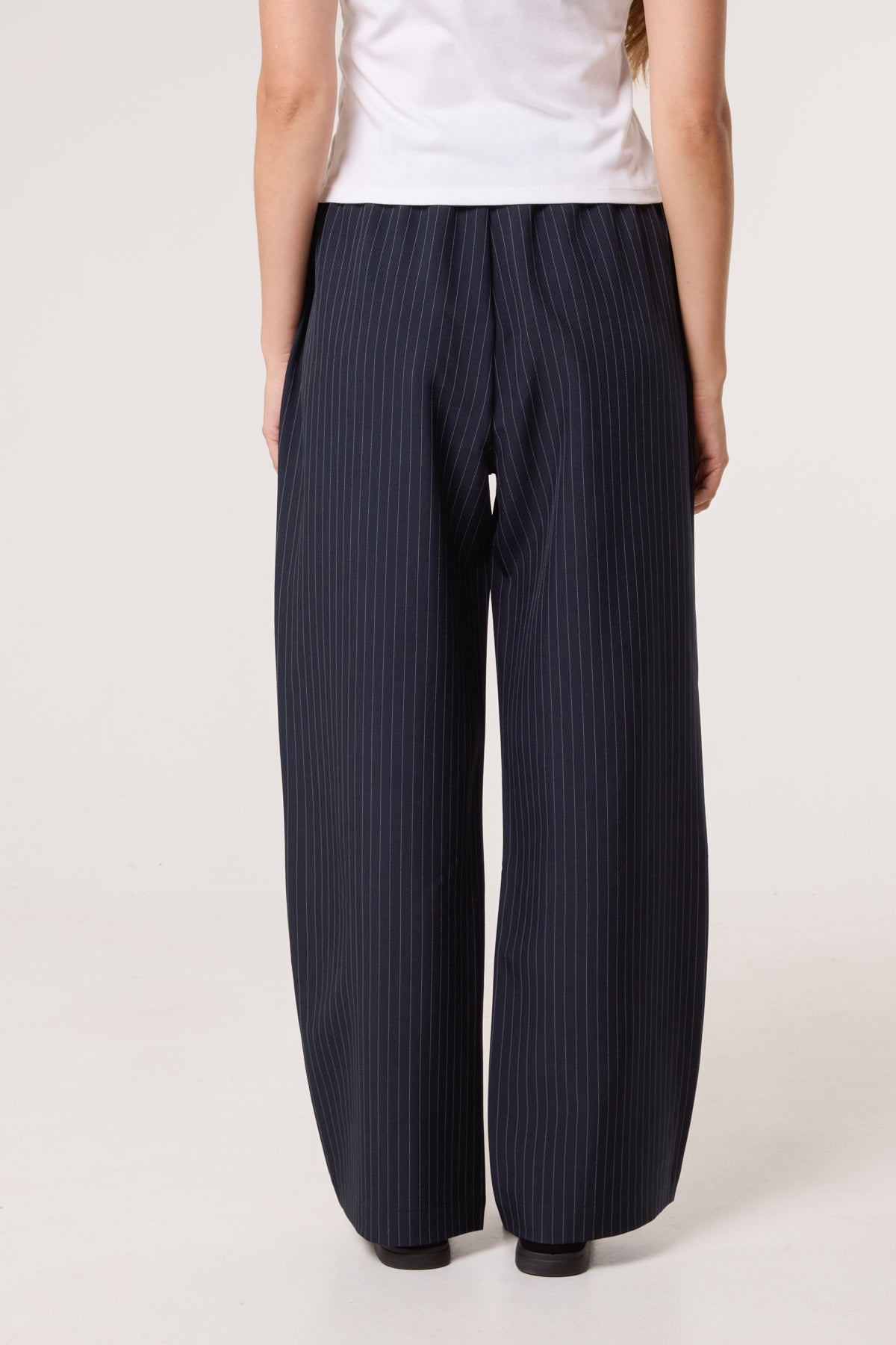 Elasticated Waist Pinstripe Trouser