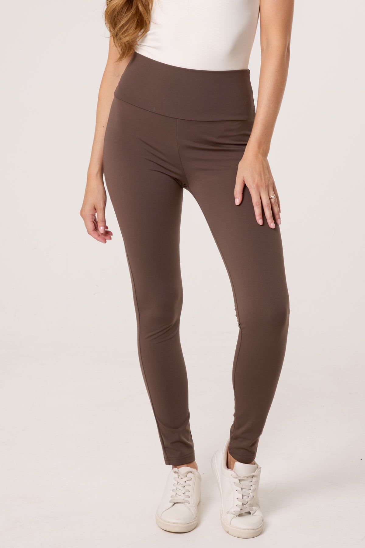 Fleece-Lined Wide Waistband Legging