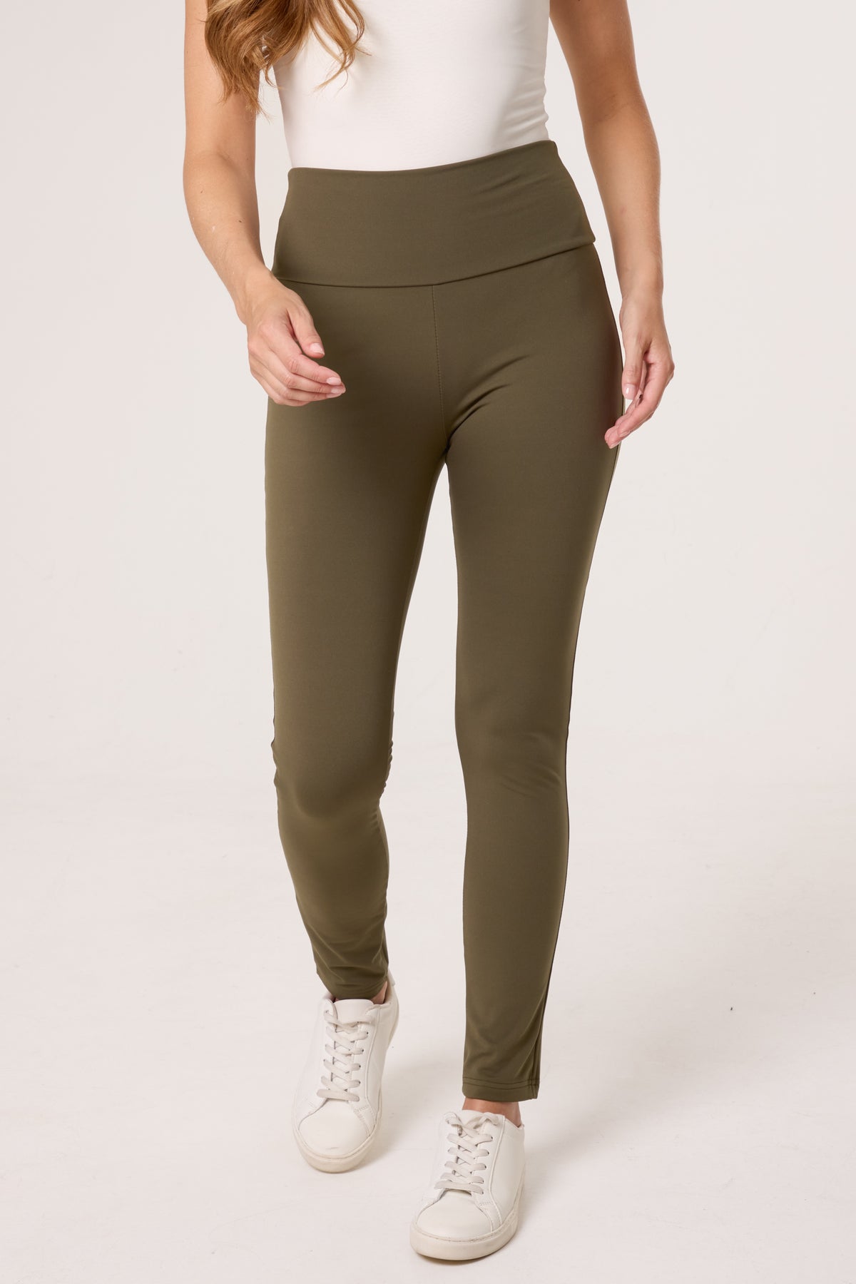 Fleece-Lined Wide Waistband Legging